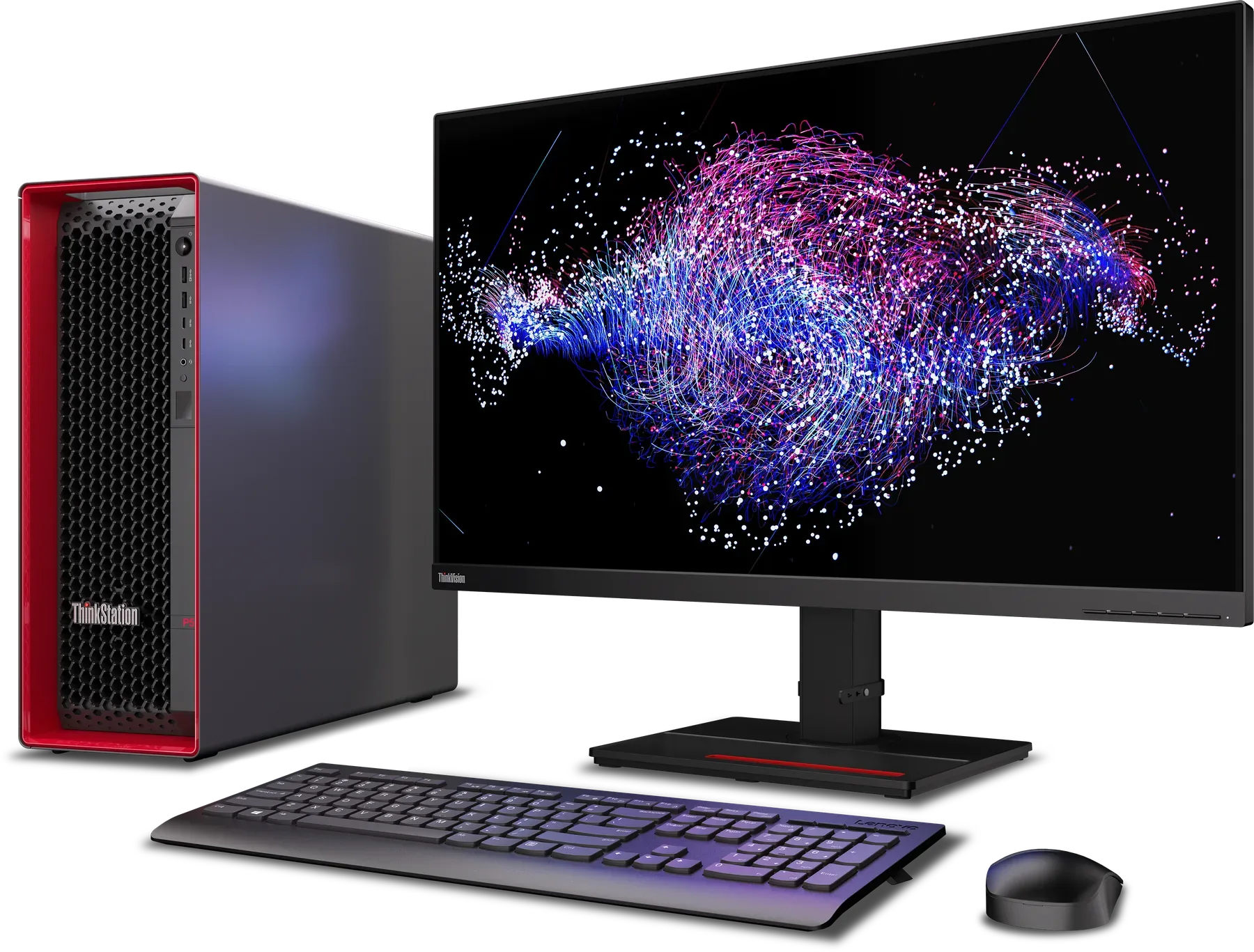 ThinkStation P5 Gen 2 su 32 colių ThinkVision P Series monitoriumi
